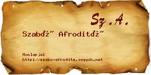 Szabó Afrodité névjegykártya